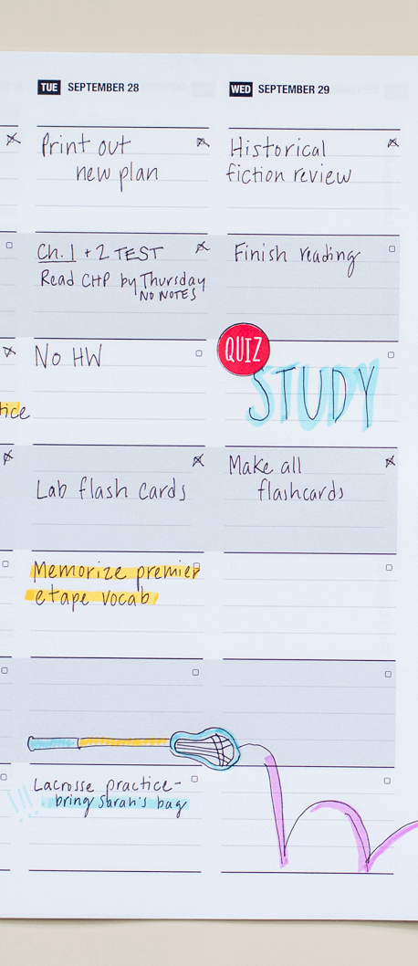 planner page