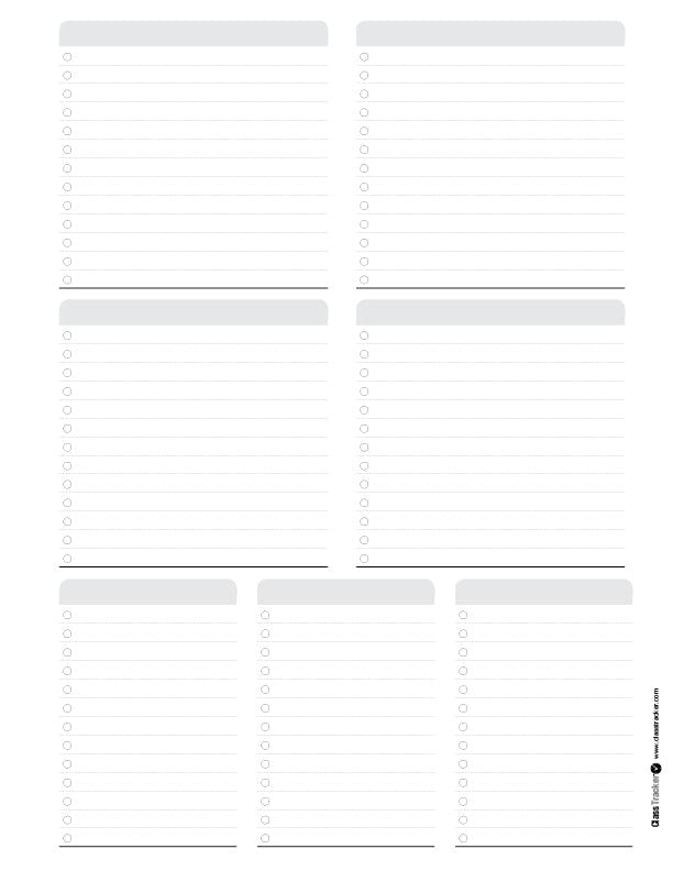 Class Tracker Teacher Planner, sample image of the checklist, to-do.